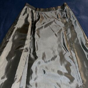 Express Shimmering Silver A-Line Skirt